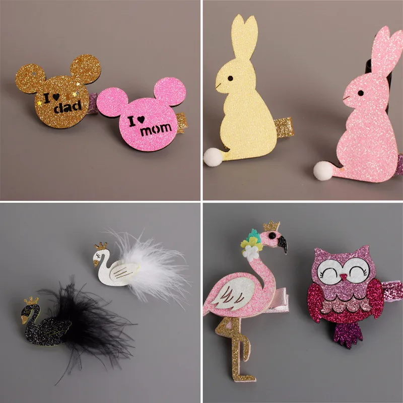 1pc Glitter Rabbit Hair Clip Cartoon Mouse Girl Hairpin Sparkly Flamingo Bird Barrette White Black Swan Kid Gift Owl Hair Grip
1pc Glitter Rabbit Hair Clip Cartoon Mouse Girl Hairpin Sparkly Flamingo Bird Barrette White Black Swan Kid Gift Owl Hair Grip