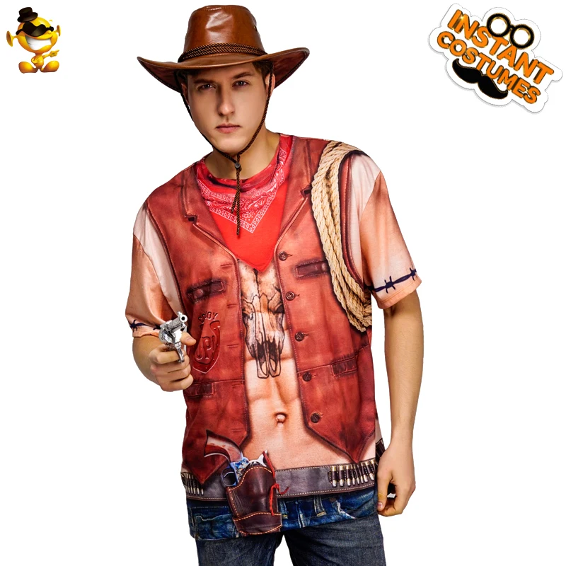 New Arrival Men's Western Cowboy T-shirt Costume Role Play Cool Printing Cool Cowboy Shirt Suit Party Costume
New Arrival Men's Western Cowboy T-shirt Costume Role Play Cool Printing Cool Cowboy Shirt Suit Party Costume