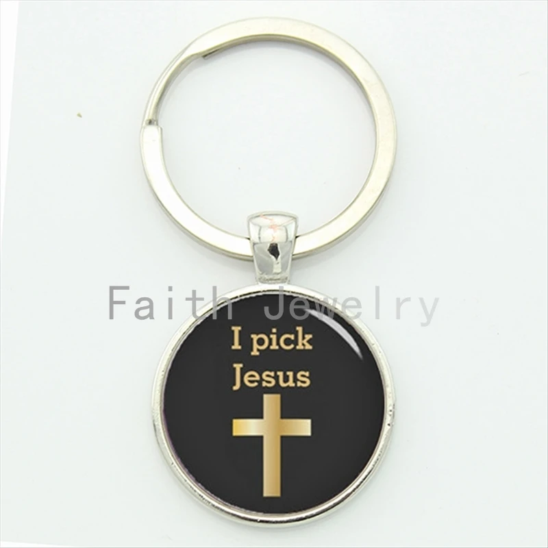 I Pick Jesus key chain charm golden cross and I Pick Jesus character picture keychain Faith Christianity jewelry gift KC429
I Pick Jesus key chain charm golden cross and I Pick Jesus character picture keychain Faith Christianity jewelry gift KC429