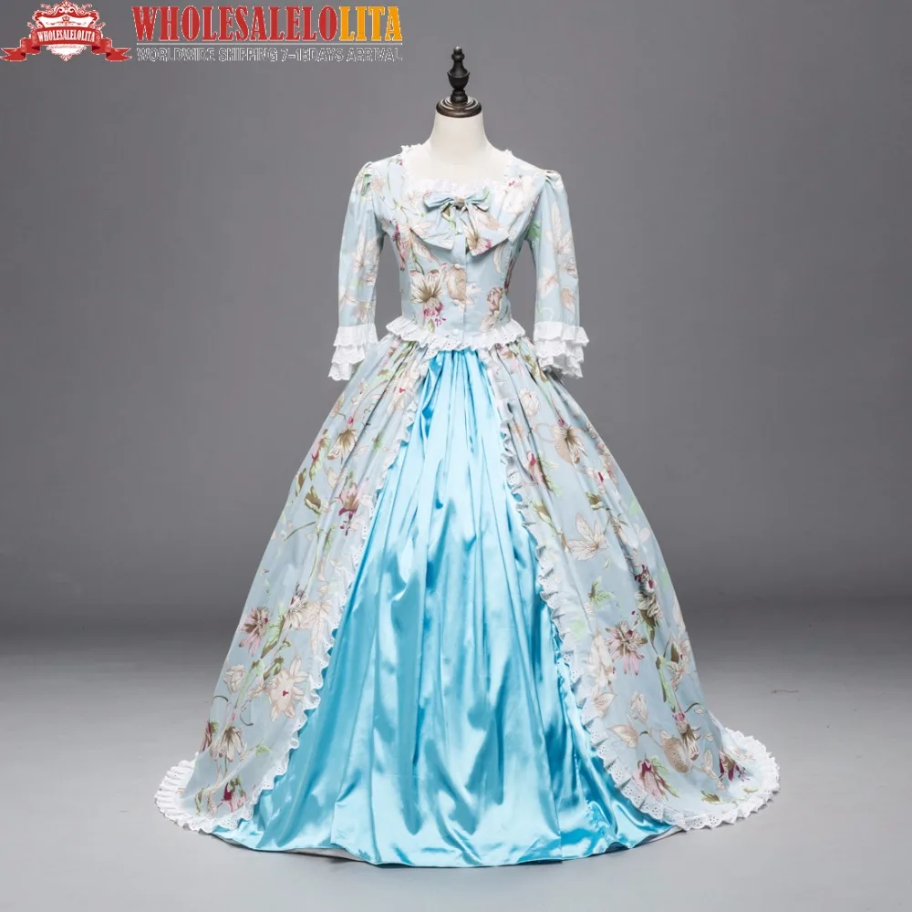 KEMAO Renaissance Colonial Ball Gown Period Dress Floral Theater Reenactment Clothing
KEMAO Renaissance Colonial Ball Gown Period Dress Floral Theater Reenactment Clothing