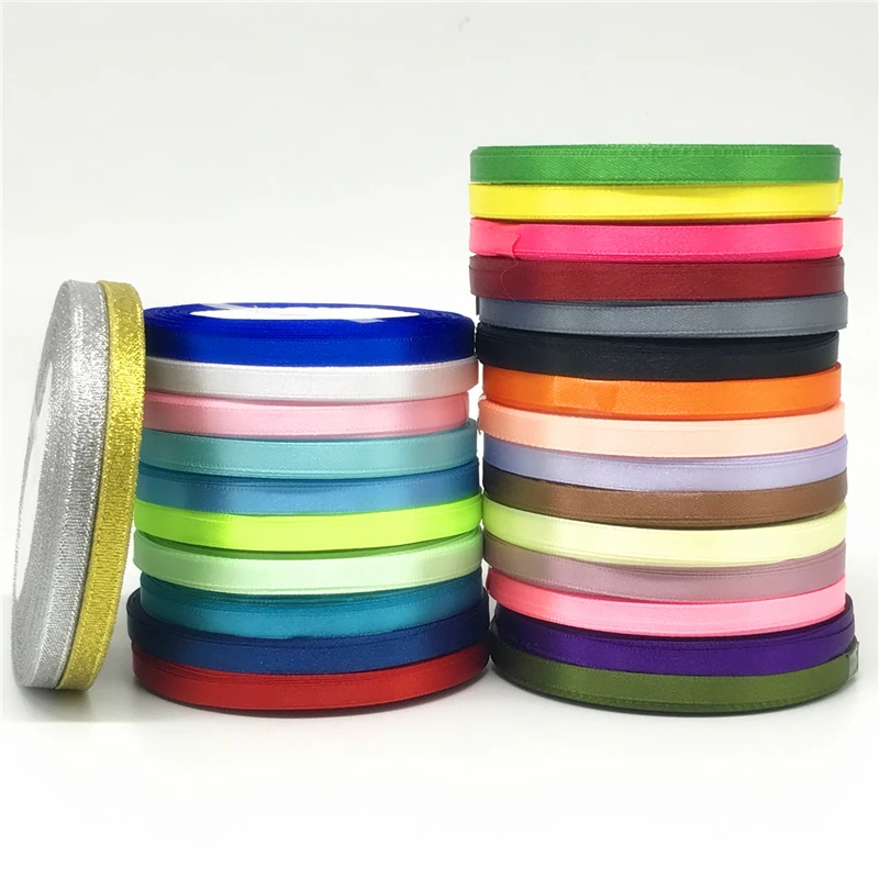 Satin Ribbon 1/4" 6mm(1Roll 25yards) Ribbon DIY Hair Bow Wedding Party Christmas Decoration Invitation Card Gift Packing
Satin Ribbon 1/4" 6mm(1Roll 25yards) Ribbon DIY Hair Bow Wedding Party Christmas Decoration Invitation Card Gift Packing