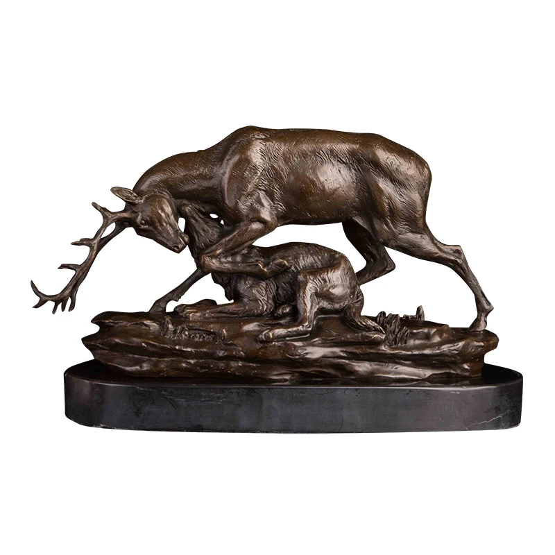 ArtsHom DW-071 Deer with Child Sculpture and Statue Bronze Vintage Copper Figurines Feng Shui Metal Artwork for Home Office Deco
ArtsHom DW-071 Deer with Child Sculpture and Statue Bronze Vintage Copper Figurines Feng Shui Metal Artwork for Home Office Deco