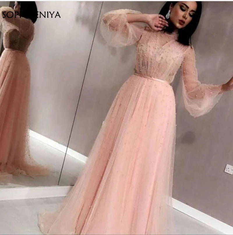 New Arrival Tulle dress Pink Long sleeve evening dresses 2023 Pearls Beaded Evening gowns Dubai Arabic muslim evening dress
New Arrival Tulle dress Pink Long sleeve evening dresses 2023 Pearls Beaded Evening gowns Dubai Arabic muslim evening dress