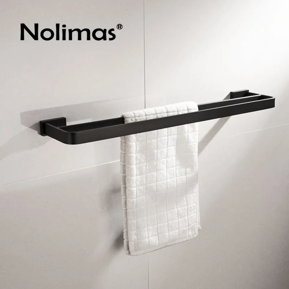 SUS 304 Stainless Steel Black Square Double Towel Bar Towel Shelf In The Bathroom Matte Black Wall Mounted Towel Holder
SUS 304 Stainless Steel Black Square Double Towel Bar Towel Shelf In The Bathroom Matte Black Wall Mounted Towel Holder