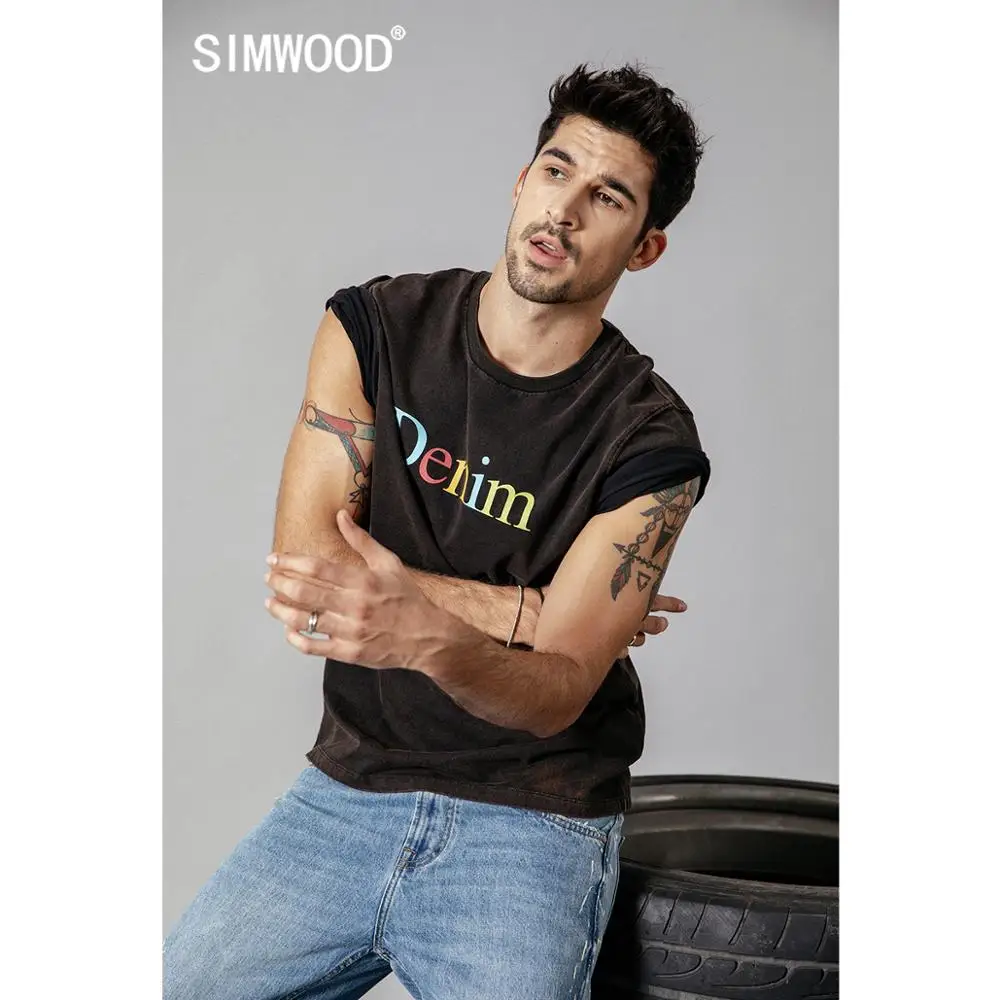 SIMWOOD summer t shirt men wash vintage tshirt letter print plus size fashion 100% cotton high quality brand clothing top 190220
SIMWOOD summer t shirt men wash vintage tshirt letter print plus size fashion 100% cotton high quality brand clothing top 190220
