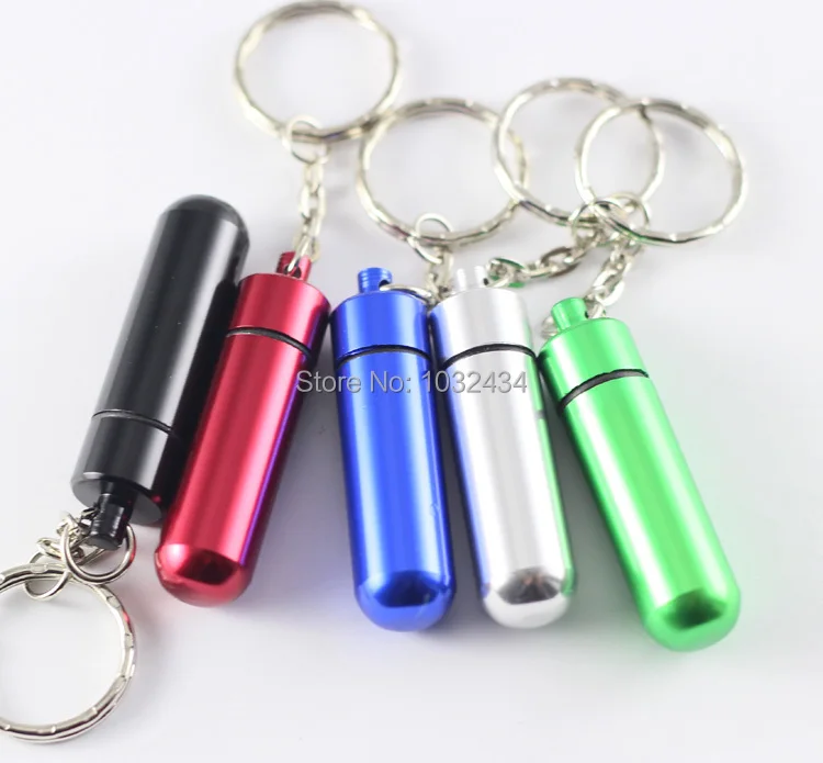1200 pcs/lot pcs DIY Waterproof Aluminum Pill Box Case Pill Container Bottle cache Drug Holder Keychain Promotional Gifts
1200 pcs/lot pcs DIY Waterproof Aluminum Pill Box Case Pill Container Bottle cache Drug Holder Keychain Promotional Gifts