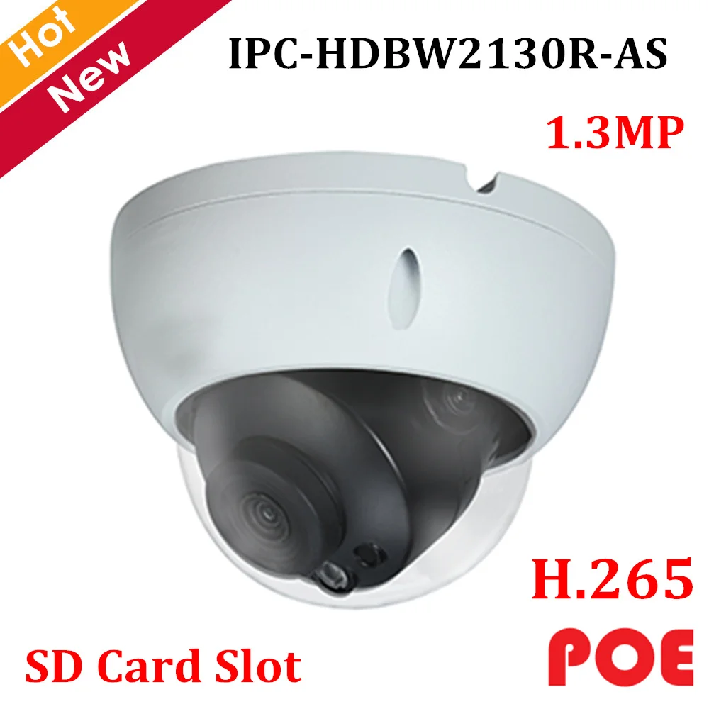 HD 1 3 инфракрасная мегапиксельная купольная сетевая Камера IPC-HDBW2130R-AS H.265 ИК 30 м