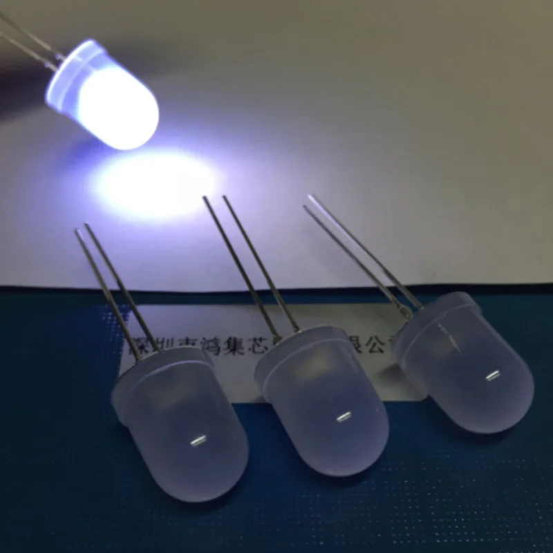 50pcs 10mm LED White Through Hole Diffused Round Wide Angle 10 mm LED Light Emitting Diode Lamp 10MM Fog LED 3V 20mA
50pcs 10mm LED White Through Hole Diffused Round Wide Angle 10 mm LED Light Emitting Diode Lamp 10MM Fog LED 3V 20mA