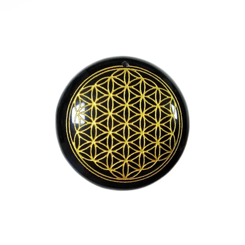 Natural Black Obsidian Stone Crystal Amulets Rock Carved Bloom Flower of Life Reiki Healing Palm Stones Pendants with Hole 1pc
Natural Black Obsidian Stone Crystal Amulets Rock Carved Bloom Flower of Life Reiki Healing Palm Stones Pendants with Hole 1pc