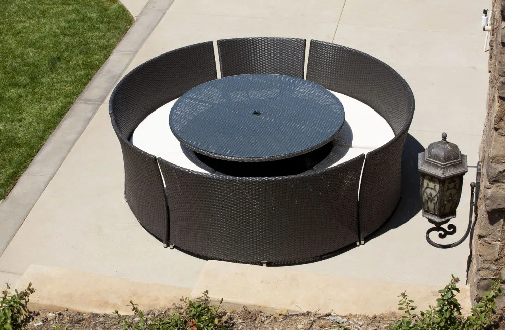 Садовая мебель из ротанга уличный обеденный стол нового стиля|furniture outdoor