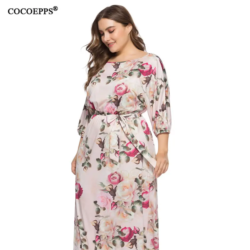 Autumn dress 2018 Floral maxi dress 2xl 3xl plus size dress women big size Elegant beach dress casual long sleeve boho vestidos
Autumn dress 2018 Floral maxi dress 2xl 3xl plus size dress women big size Elegant beach dress casual long sleeve boho vestidos