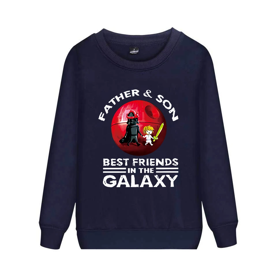 Star Wars Sweatershirt отец и сын лучшие друзья Звездные войны семья с длинным рукавом