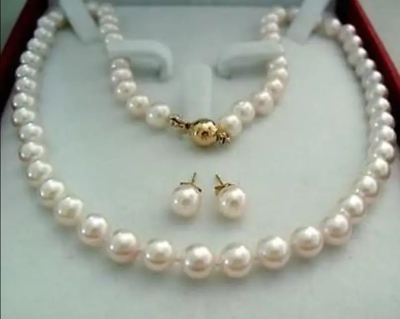 Women Gift word Love REAL 8-9MM White Akoya Cultured Pearl Necklace Earring SET women wedding Noble Golden Women Party GIFT
Women Gift word Love REAL 8-9MM White Akoya Cultured Pearl Necklace Earring SET women wedding Noble Golden Women Party GIFT