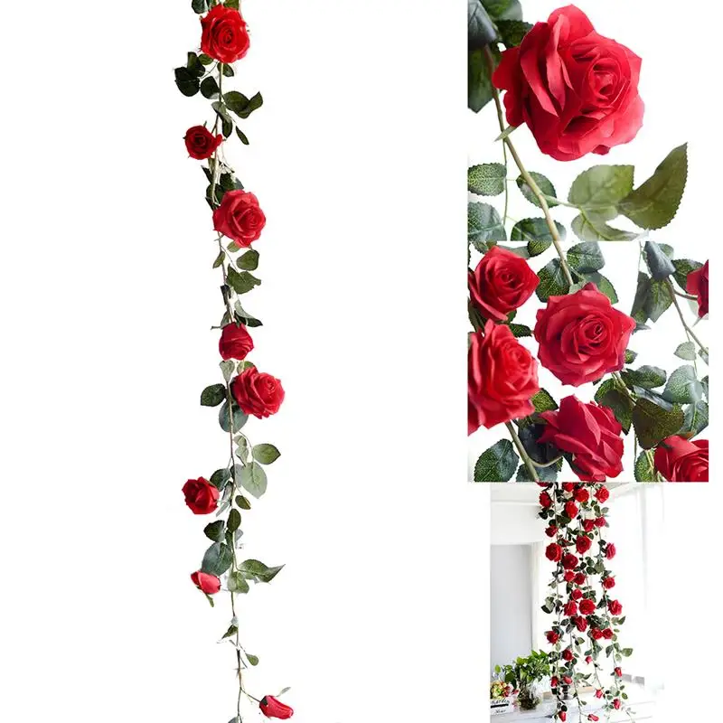 Artificial Flower Silk Flowers Rose Leaf Garland Vine Ivy Home Wedding Flower Garden Halloween Christmas Flowers Deoration
Artificial Flower Silk Flowers Rose Leaf Garland Vine Ivy Home Wedding Flower Garden Halloween Christmas Flowers Deoration