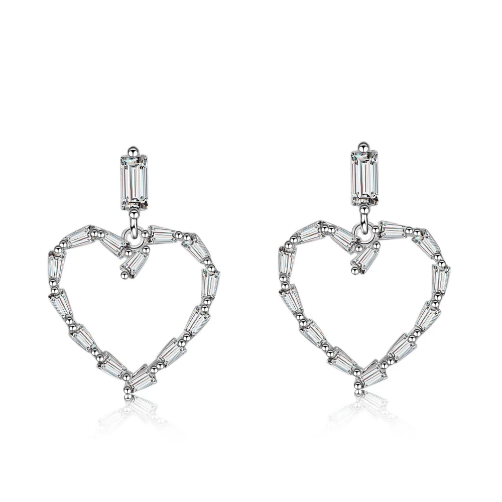Romantic Shine Cubic Zirconia Love Heart 925 Sterling Silver Ladies`Stud Earrings Wholesale Jewelry Valentine's Day Gift Girls
Romantic Shine Cubic Zirconia Love Heart 925 Sterling Silver Ladies`Stud Earrings Wholesale Jewelry Valentine's Day Gift Girls