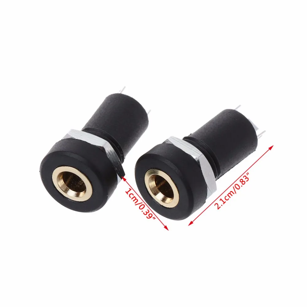 2Pcs 3.5MM Audio Jack Socket 3 Pole Black Stereo Solder Panel Mount Gold With Nuts Connector
2Pcs 3.5MM Audio Jack Socket 3 Pole Black Stereo Solder Panel Mount Gold With Nuts Connector