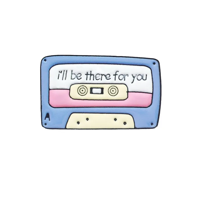 I'll Be There For You Purple Cassette Metal Enamel Brooch Personality Creative Tape Record Badge Pin New Trendy Jewelry Gift
I'll Be There For You Purple Cassette Metal Enamel Brooch Personality Creative Tape Record Badge Pin New Trendy Jewelry Gift