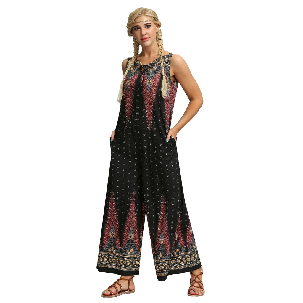 Womail bodysuit Women fashion Summer Print Sleeveless Long Jumpsuit Trousers Loose Jumpsuit Casual Holiday 2019 M529
Womail bodysuit Women fashion Summer Print Sleeveless Long Jumpsuit Trousers Loose Jumpsuit Casual Holiday 2019 M529