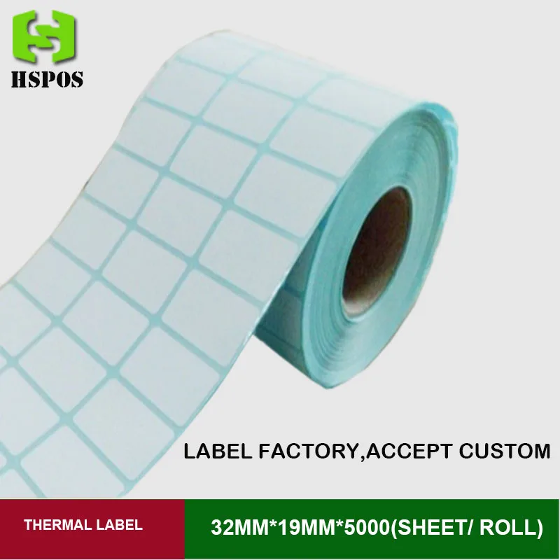 Thermal printer paper 32mmx19mm 5000pcs one roll triplex row self adhesive blank sticker barcode label can be custom logo
Thermal printer paper 32mmx19mm 5000pcs one roll triplex row self adhesive blank sticker barcode label can be custom logo