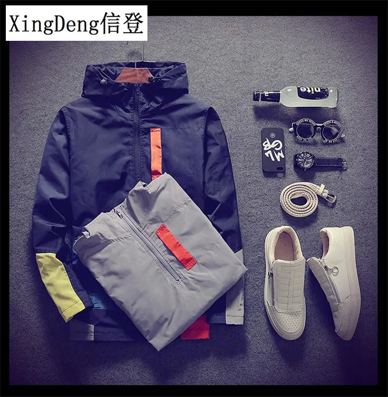 XingDeng Men Outerwear Casual Brand Jackets Casual Waterproof Hooded fashion Men's top Coats Male Clothing Plus 5XL