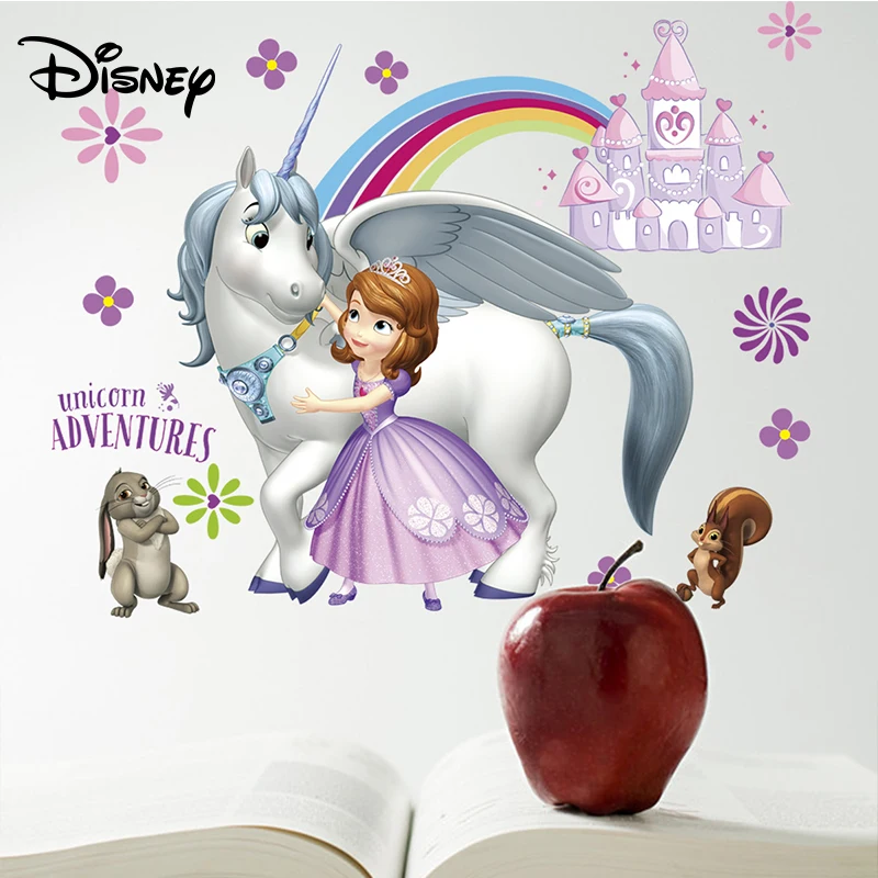Декоративная наклейка Disney София принцесса Единорог для детской комнаты