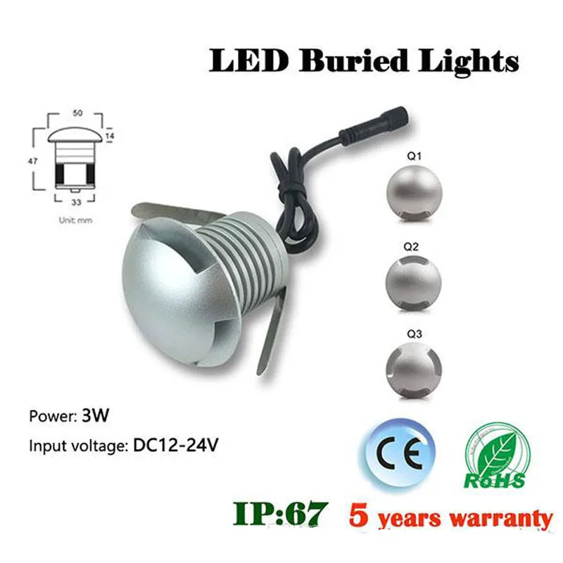 LED Underground Light Outdoor Landscape Lighting Recessed Spot Light Kit IP67 3W 12V Patio Pavers LED Floor Deck Stair Lamp DHL
LED Underground Light Outdoor Landscape Lighting Recessed Spot Light Kit IP67 3W 12V Patio Pavers LED Floor Deck Stair Lamp DHL