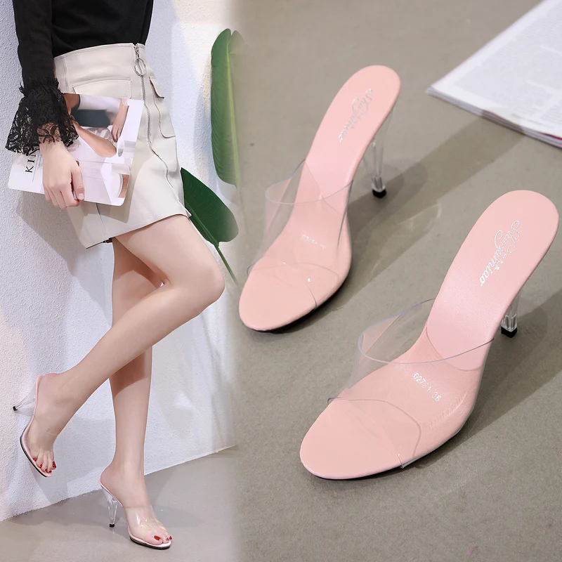 2019 Women Slippers Peep toe Summer PVC Transparent Shoes Women Sandals Clear Slippers Slides Shallow High Heels 7/10CM Slipper
2019 Women Slippers Peep toe Summer PVC Transparent Shoes Women Sandals Clear Slippers Slides Shallow High Heels 7/10CM Slipper