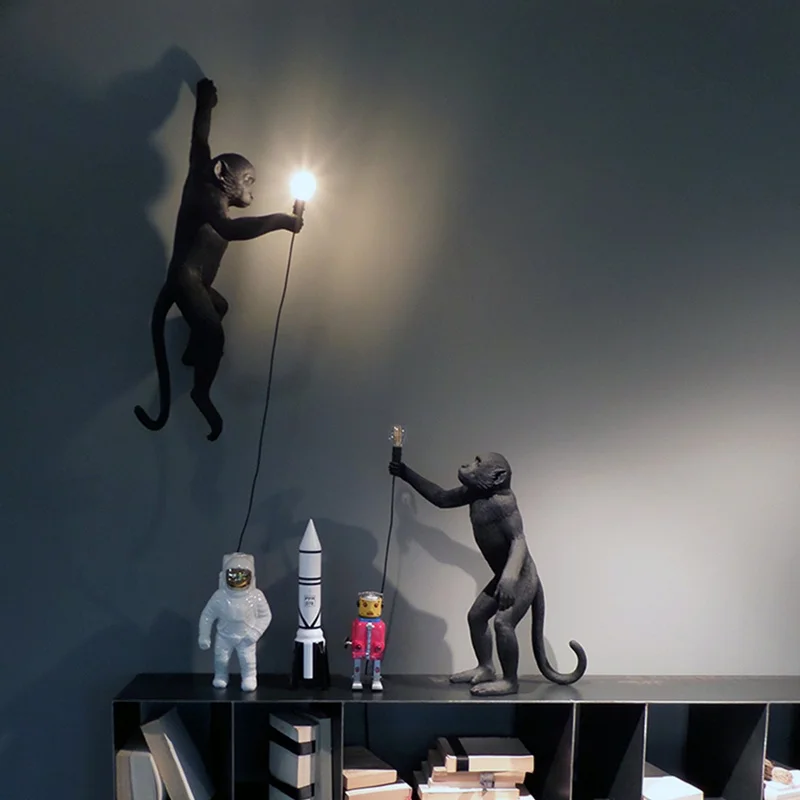 Nordic Modern Resin Black White Gold Monkey E27 Led Wall Lamps Creative Monkey Living Room Led Wall Light Bedroom Wall Lighting
Nordic Modern Resin Black White Gold Monkey E27 Led Wall Lamps Creative Monkey Living Room Led Wall Light Bedroom Wall Lighting