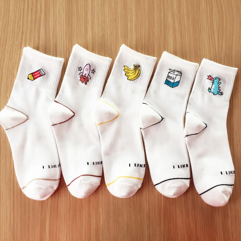 2018 new Harajuku casual socks rocket banana dinosaur cartoon socks simple fashion tube socks absorbent breathable cotton socks
2018 new Harajuku casual socks rocket banana dinosaur cartoon socks simple fashion tube socks absorbent breathable cotton socks