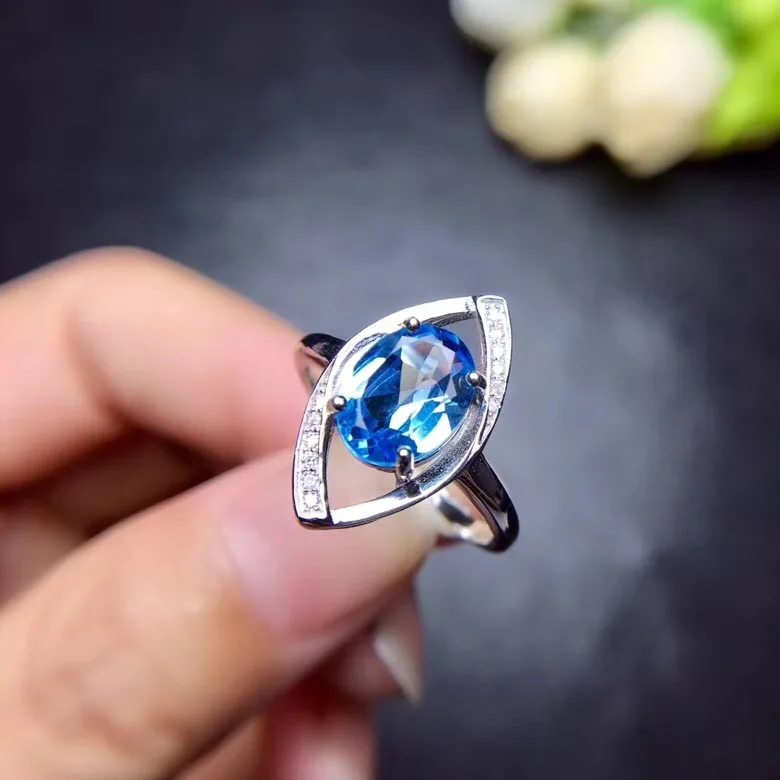 Uloveido Natural Topaz Ring, 925 Silver, Blue Topaz Gemstone, 3 Carats, Eye Design,Ladies Ring, Certificate and Gift Box FJ361
Uloveido Natural Topaz Ring, 925 Silver, Blue Topaz Gemstone, 3 Carats, Eye Design,Ladies Ring, Certificate and Gift Box FJ361