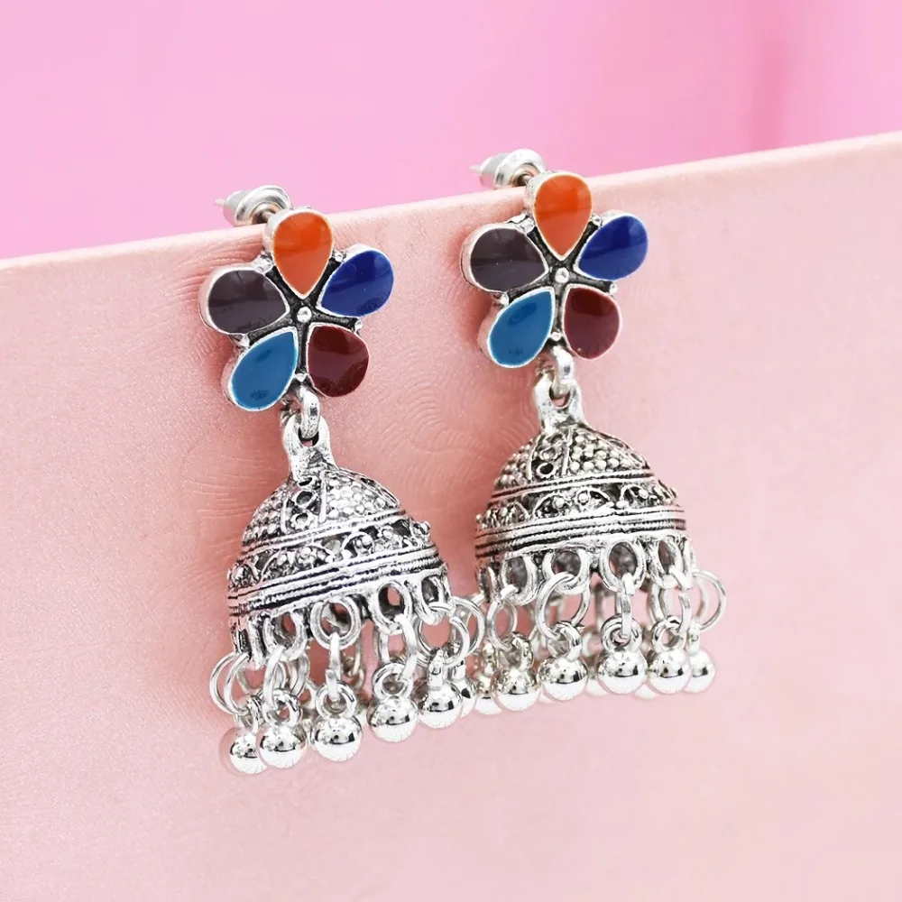 Ethnic Jewelry Bollywood Traditional Indian Bells Flower Pendant Jhumki Jhumka Earrings for Bridal Girls Oorbellen Turkey Boho
Ethnic Jewelry Bollywood Traditional Indian Bells Flower Pendant Jhumki Jhumka Earrings for Bridal Girls Oorbellen Turkey Boho
