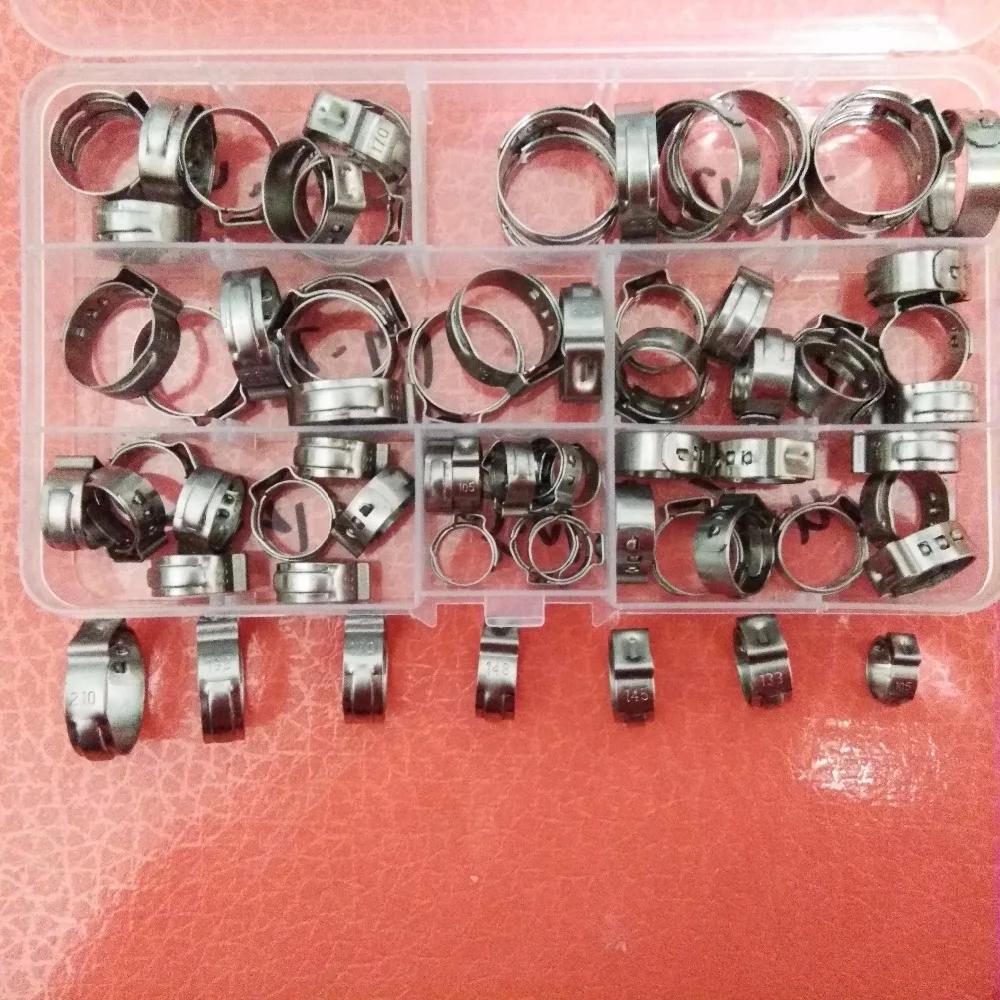 Free shipping Pipe Clamp High Quality 70 PCS Stainless Steel 304 Single Ear Hose Clamps Assortment Kit Single with box
Free shipping Pipe Clamp High Quality 70 PCS Stainless Steel 304 Single Ear Hose Clamps Assortment Kit Single with box