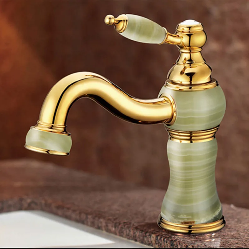 Free shipping Luxury European style stone golden faucet with solid brass bathroom basin sink water faucet from china supplier
Free shipping Luxury European style stone golden faucet with solid brass bathroom basin sink water faucet from china supplier