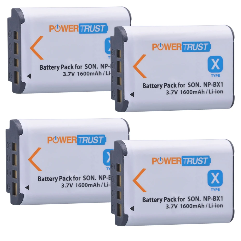 PowerTrust 4Pcs NP-BX1 NP BX1 NPBX1 BX1 Battery for Sony DSC-RX100 DSC-WX500 HX300 WX300 HDR AS100v AS200V AS15 AS30V AS300
PowerTrust 4Pcs NP-BX1 NP BX1 NPBX1 BX1 Battery for Sony DSC-RX100 DSC-WX500 HX300 WX300 HDR AS100v AS200V AS15 AS30V AS300