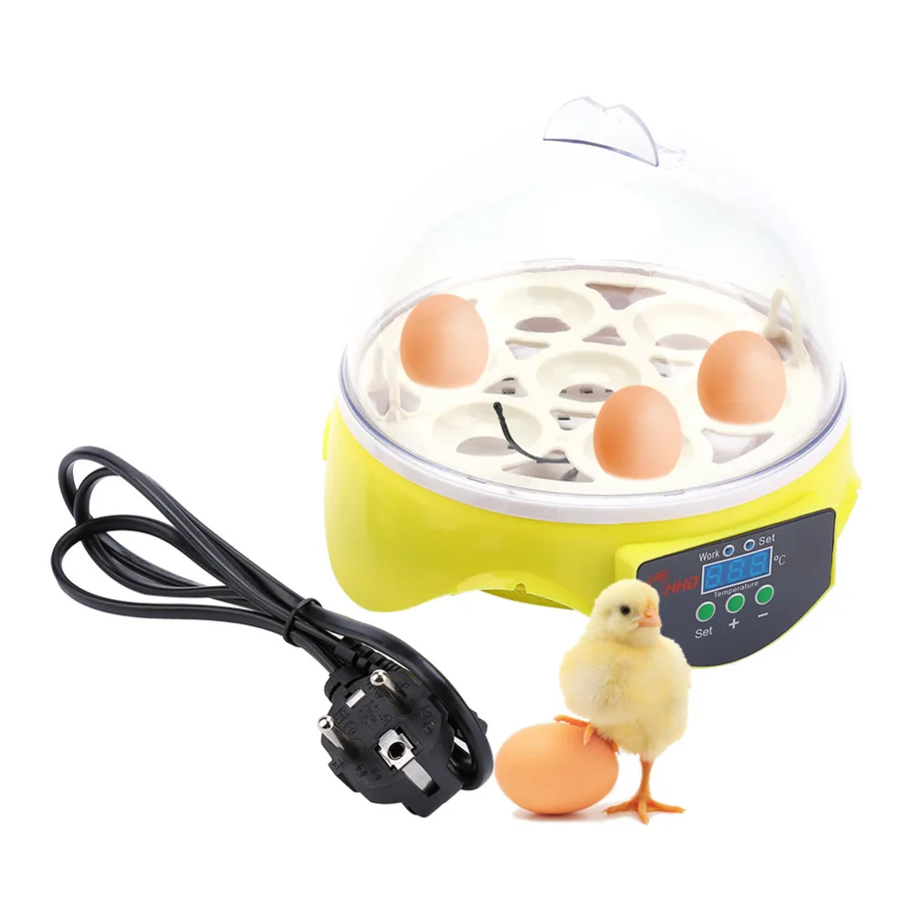 7 яиц инкубатор Автоматическая птица курица машина Брудер цифровой контроль