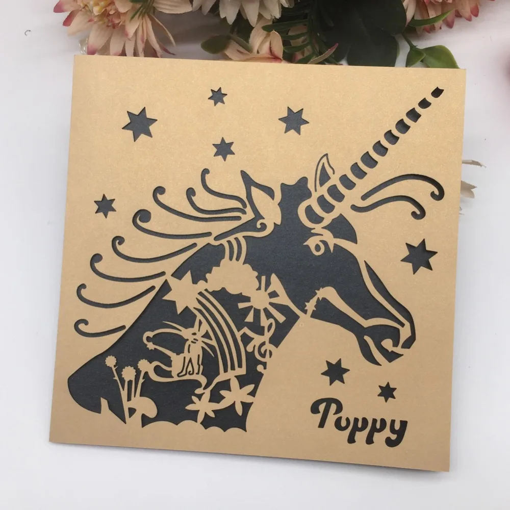 100Pcs/Lot Customizable Laser Cut Unicorn Wedding Invitations Cards Birthday Party Invitations Blessing Greeting Card
100Pcs/Lot Customizable Laser Cut Unicorn Wedding Invitations Cards Birthday Party Invitations Blessing Greeting Card