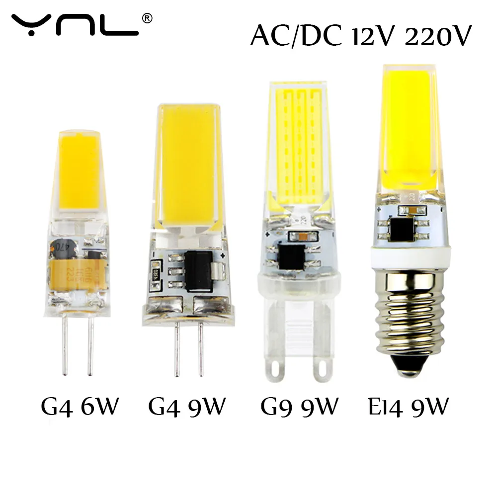 Bombillas LED Bulb G9 G4 E14 220V 3W 6W 9W Dimmable Lampada LED Lamp G4 AC DC 12V COB Lights Replace Halogen
Bombillas LED Bulb G9 G4 E14 220V 3W 6W 9W Dimmable Lampada LED Lamp G4 AC DC 12V COB Lights Replace Halogen