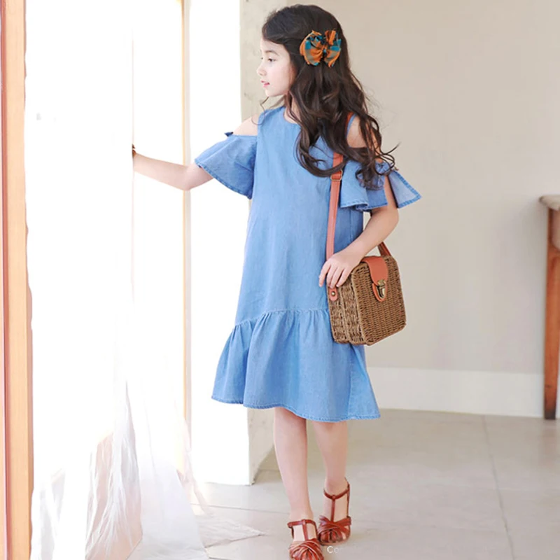 8 years Summer Denim Dress Girls Ruffles Korea Princess Little Girls Holiday Party Dress
8 years Summer Denim Dress Girls Ruffles Korea Princess Little Girls Holiday Party Dress