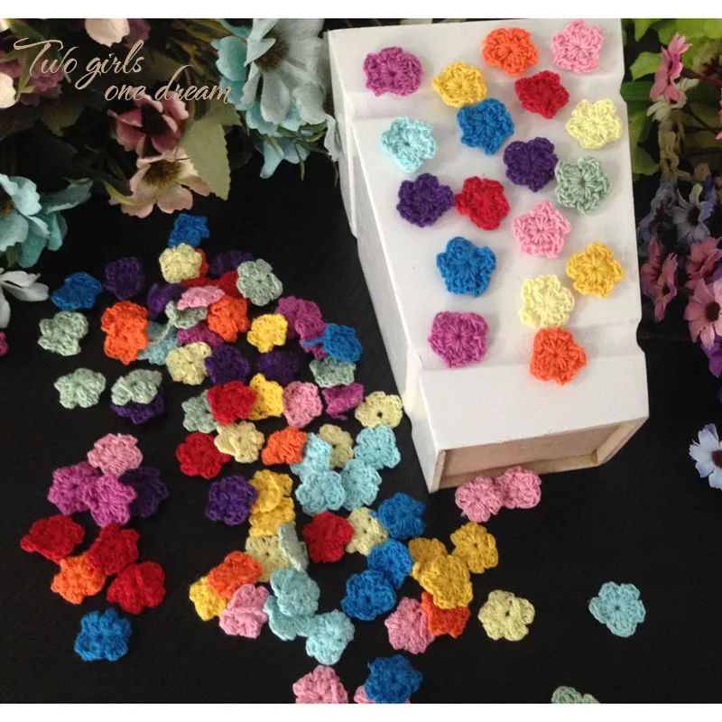 100pic Colorful Cotton Crochet Flowers Applique Clothes Appeal DIY Pad Accessory Handmade Knitted Clothing Patch Girl's Headwear
100pic Colorful Cotton Crochet Flowers Applique Clothes Appeal DIY Pad Accessory Handmade Knitted Clothing Patch Girl's Headwear
