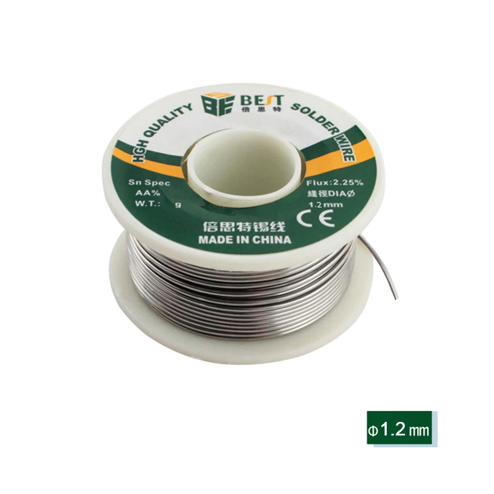 BEST 100G 1.2mm Soldering Tin Wire Electronic Repair Welding Wire Solder For Intensive Circuit Board Welding Maintenance Tools
BEST 100G 1.2mm Soldering Tin Wire Electronic Repair Welding Wire Solder For Intensive Circuit Board Welding Maintenance Tools