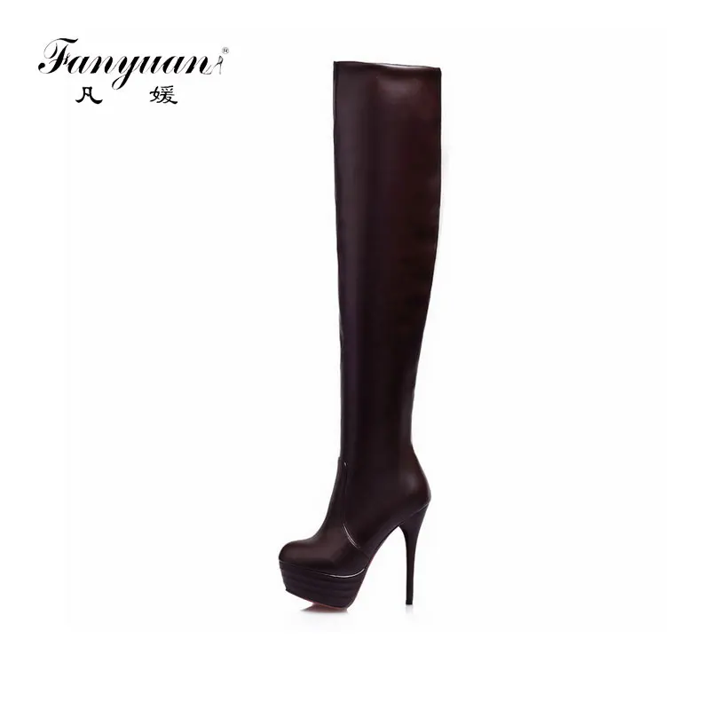 Fanyuan Sexy Thin Super High Heel Nightclub Boots Winter Platform Over The Knee Boots Solid Thigh High Women Boots Bota Feminina
Fanyuan Sexy Thin Super High Heel Nightclub Boots Winter Platform Over The Knee Boots Solid Thigh High Women Boots Bota Feminina
