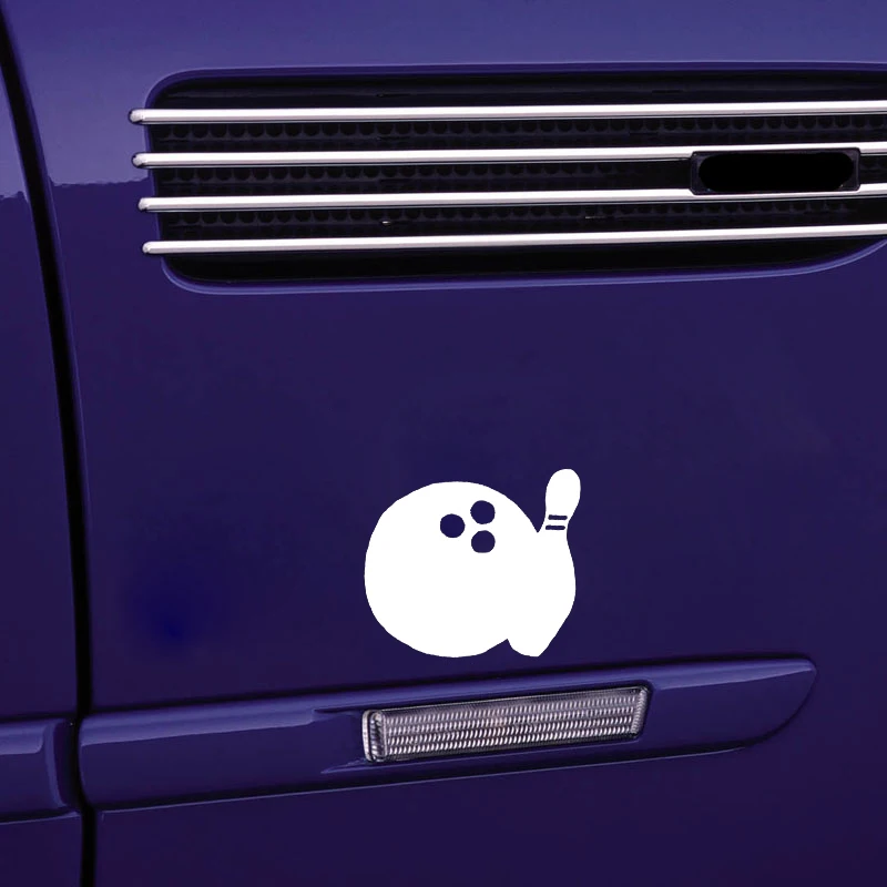 QYPF 12.8*10.4CM Interesting Bowling Game Leisure Decor Car Sticker Accessories Vinyl C16-1305 | Автомобили и мотоциклы