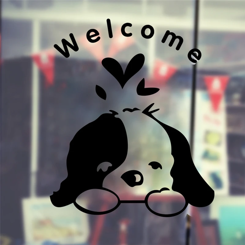 cute dog welcome to home stickers wall decoration 348. diy vinyl adesivos de paredes home decal mual art waterproof poster 7.0
cute dog welcome to home stickers wall decoration 348. diy vinyl adesivos de paredes home decal mual art waterproof poster 7.0