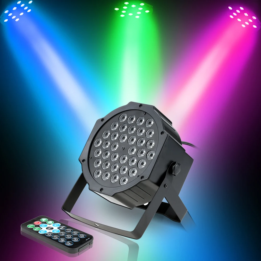 36LED 36W DMX512 Sound Party Lights 7Channel Remote Control Mini PAR disco Light for Wedding Party DJ Bar RGB Stage Lamp
36LED 36W DMX512 Sound Party Lights 7Channel Remote Control Mini PAR disco Light for Wedding Party DJ Bar RGB Stage Lamp