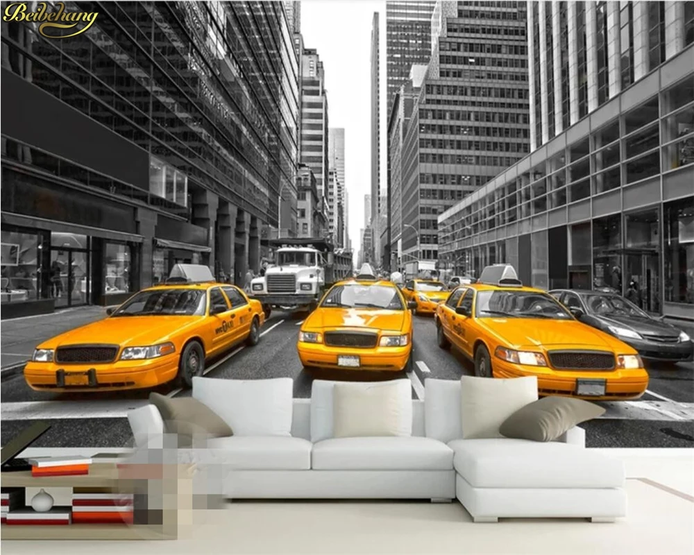 beibehang New York yellow taxi large mural black and white living room bedroom TV background 3D wallpaper personalized custom
beibehang New York yellow taxi large mural black and white living room bedroom TV background 3D wallpaper personalized custom