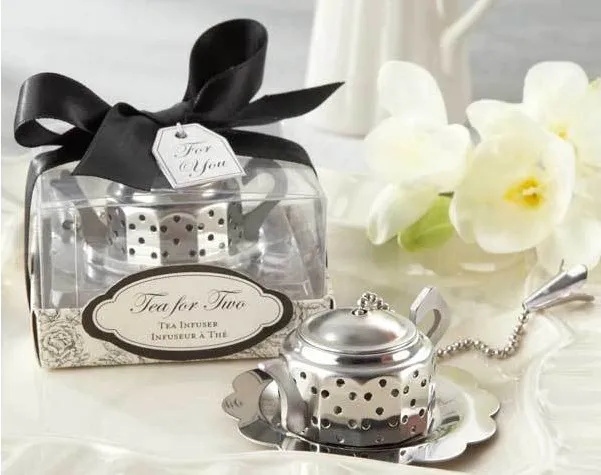 New arrival 60pcs/lot Wedding favors "Tea for Two " Teapot Tea Infuser Favors Bridal Shower Party Gifts Free shipping
New arrival 60pcs/lot Wedding favors "Tea for Two " Teapot Tea Infuser Favors Bridal Shower Party Gifts Free shipping
