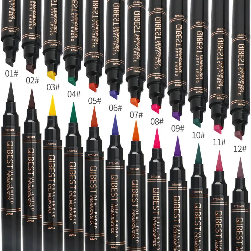 Qibest colorful eyeliner pencil with stamp gold blue purple green white pigment waterproof long lasting seal eyeliner pen QB023
Qibest colorful eyeliner pencil with stamp gold blue purple green white pigment waterproof long lasting seal eyeliner pen QB023
