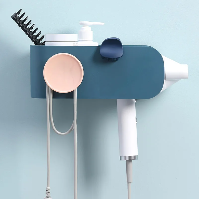 Creative hair dryer wall plastic storage holder Brief bathroom wall hanging storage box
Creative hair dryer wall plastic storage holder Brief bathroom wall hanging storage box