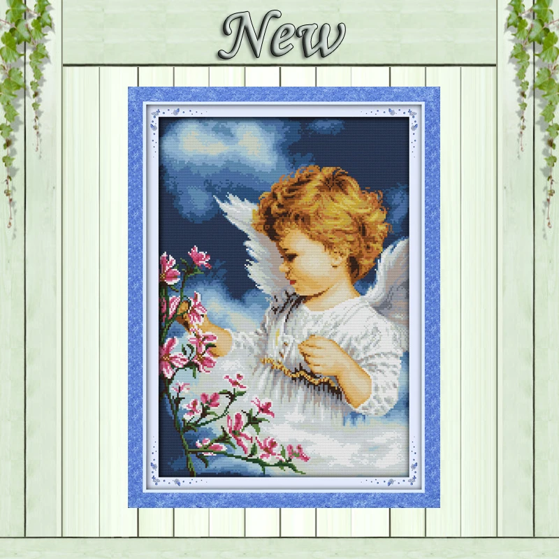 A lovely cherub girl Angel home wall Decor counted print on canvas DMC Cross Stitch kits 11CT 14CT needlework Set DIY embroidery
A lovely cherub girl Angel home wall Decor counted print on canvas DMC Cross Stitch kits 11CT 14CT needlework Set DIY embroidery