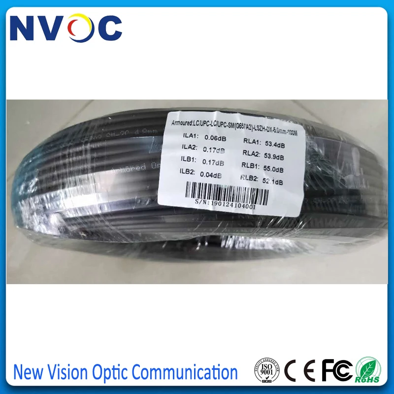 100 м наружный 2-жильный LC UPC дуплексный FTTH прямой патч-кабель ST одномодовый SC G657A